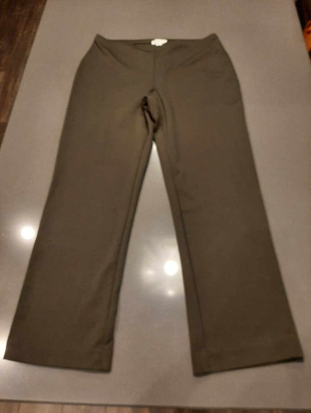 Coldwater Creek Charcoal Gray Pull-On Stretch Pants Women’s L 14 Straight Leg